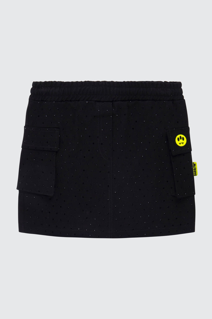 Barrow Kids Rhinestone Cargo Miniskirt