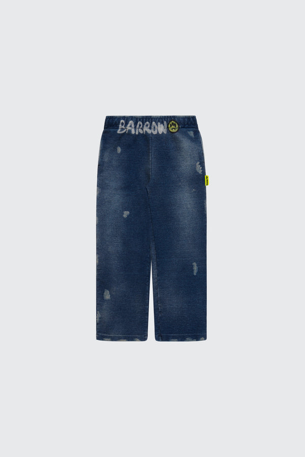 Barrow Kids Pantalone In Felpa Denim